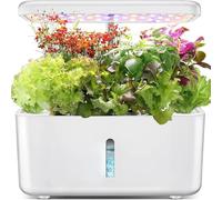 Hydroponics Growing System with LED Grow Light, 8 Pods Indoor Herb Garden, Automatic Timer & 3L Water Tank, Adjustable Smart Germination Kit for Home Kitchen