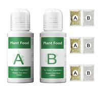 Hydroponics Nutrients for Aerogarden(800ml in Total), Plant Food A & B Hydroponics Supplies, Indoor Plant Fertilizer for Hydroponics Growing System, Hydroponic Solution for Vegetables Thrive