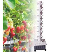 Hydroponics Tower Growing Kit, Vertical Aeroponics Garden with 45 Holes, Soilless Cultivation System, Includes Pump and Timer for Easy Indoor Gardening
