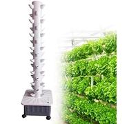Hydroponics Tower Set - 15 Floors, 45 Holes, Hydroponic Growing System, Vertical Growing Kit, Aquaponics Growing System