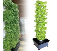Hydroponics Tower Set - 45 Pots Aquaponics Grow System for Indoor Herbs with Hydrating Pump and Timer - Vertical Farming Aeroponic Equipment