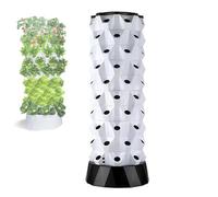 Hydroponics Tower Set, Indoor Garden Kit with Water Pump, Aquaponics Growing System for Leafy Vegetables and Fruits, DIY Vertical Hydroponic Planters, 6 Layers