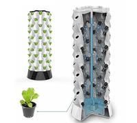 Hydroponics Tower System with Moisture Pump Timer for Indoor Herb Fruit Vegetable Growing