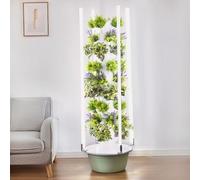Hydroponics Tower with LED Grow Light, Complete Hydroponic System with Pump and Net Pots, Ideal for Growing Herbs, Fruits, and Vegetables Indoors