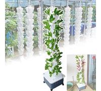 Hydroponics Vertical Growing System Kit with Hydrating Pump - Aquaponics Nursery Germination Kit for Herbs, Fruits and Vegetables, 12 Layers