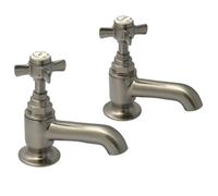 Hydros Francis Pegler Sequel Bath Taps Pair In Brushed Nickel Traditional Style