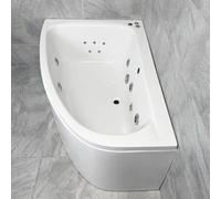 Hydros Whirlpool Corner Bath 1500mm X 1000mm With 11 Jets And Light Cora - Left Hand
