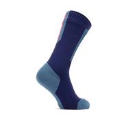 Sealskinz Hydrostop Cold Weather Socks - Navy Blue/Red - XL