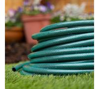 HydroSure Braided Plus Garden Hose Pipe 12.5mm x 30m - Green Durable 3 Layer Anti-Kink Made In The UK