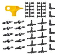 HydroSure Essential 4 mm Barbed Micro Mixed Fittings Pack (Large) - Extra-Large Garden Irrigation Connector Kit Featuring a Wide Range of 4 mm Barbed Fittings for Drip