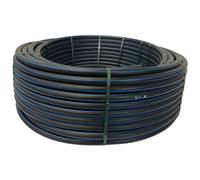 HydroSure HDPE Sprinkler Pipe PE80 20 mm x 50 m 10 Bar - Heavy-Duty High Density Polyethylene Garden Irrigation Supply Pipe for Lawn, Border and Vegetable Watering