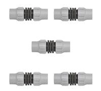 HydroSure Nut-Lock Joiner 18 mm - Pack of 5 Heavy-Duty Irrigation Pipe Connectors with Anti-Leak Nut-Lock Design for Secure LDPE/Drip Tubing Connections, Easy Installation for Lawn, Patio