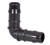 HydroSure Soaker Hose Double Barbed Elbow - 13mm - Black - Pack of 10