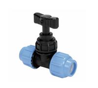 HydroSure Stop Tap Compression Fitting 32 mm - Heavy-Duty Garden Irrigation Stop Tap with 32 mm Compression Connections for Reliable Water Flow Control and Shut-Off