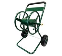 HydroSure Two Wheel Hose Cart Front Loader 100m | Heavy Duty Metal Frame Reel System with Pneumatic Tyres, Large Capacity Garden Storage with Smooth Wind Handle for Outdoor Use