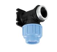 HydroSure Wall Plate Compression Elbow 25 mm x 1/2" - Pack of 3 Heavy-Duty Garden Irrigation Wall Plate Elbow Connectors with 25 mm Compression and 1/2" BSP Threaded Outlet