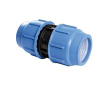 HydroSure WRAS-Approved Straight Compression Coupling 32 mm - Pack of 3 Large Garden Irrigation Straight Pipe Joiners with WRAS Water-Safe Certification