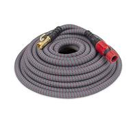 HydroTech 5/8" 200 ft Expandable Garden Hose - Flexible, Lightweight, Durable and Burst-Proof Hose with Reinforced Latex Core and Solid Brass Fittings - Great for Lawn Care, Garden, and Car Washing