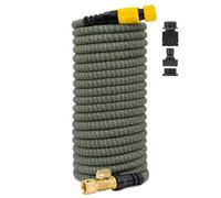 Hydrotech Premium Burst Proof Expandable Garden Hose - 30M / 100Ft - Flexible Durable & Lightweight - Yellow