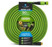 HydroTech Super-Lite Hybrid Polymer Garden Hose 5/8" x 50 ft - Ultra Lightweight Kink-Resistant Water Hose, Drinking Water Safe, Durable Polymer Construction with Force Control Technology