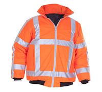 Hydrowear 017090FO Oldham Pilot Hydrosoft Jacket, 53% Polyurethane/47% Polyamide, 2X-Large Size, Hi-Vis Orange