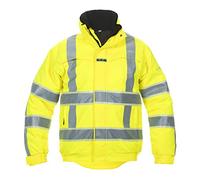 Hydrowear 131005FY-2XL India Glow In The Dark Pilot Winter Jacket, 2X-Large, Hi-Vis Yellow