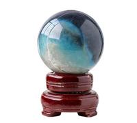 Hydroxyapatite Crystal Ball, Raw Stone Polished Ornamental for, Divination Sphere, Home Decoration, Fengshui,55~60mm Gemstone Stone