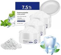Hydroxyapatite Tooth Powder 50g, Microcrystalline Hydroxyapatite Powder for Cleaning Teeth and Freshening Breath, Fluoride-Free with 7.5% Nano Hydroxyapatite, Gentle Formula for Gum Care (3)