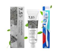 Hydroxyapatite Toothpaste 7.5,120g Nano Hydroxyapatite Toothpaste,for Protecting Tooth Enamel,Whitening and Sensitive Teeth Care,Fresh Breath,with 1 Toothbrush(Fluoride-Free)