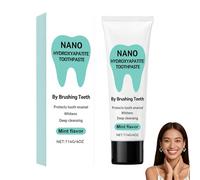 Hydroxyapatite Toothpaste for Adults, Fluoride Free Formula with Nano Hydroxyapatite to Soothe Sensitivity & Strengthen Enamel, Whitening & Mineral Care, Safe for Travel & Family Use, 4oz (1PCS)