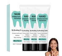 Hydroxyapatite Toothpaste for Adults, Fluoride Free Formula with Nano Hydroxyapatite to Soothe Sensitivity & Strengthen Enamel, Whitening & Mineral Care, Safe for Travel & Family Use, 4oz (3PCS)