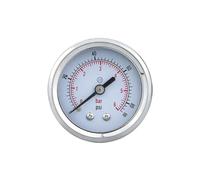 Hydrualic Water Gas Pressure Gauge 50mm Accuracy 2.5% Back Connection Vacuum Mamometer for Boiler Coffee Maker Digital Pressure Gauge(M14-15,0-2.5bar)