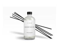 Hydur Desert Shadow Reed Diffuser Refill Scenting Oil - Raspberry, Oud, Incense and Saffron Scent with 6 Reed Sticks - Enchanting and Mysterious Home Fragrance Oil 500ml, Aromatherapy Gift Set
