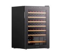 HYE Wine Cooler - Wine Fridge With 48 Bottle/130L Storage, 54CM Width, Wooden Shelves, LED Top Lighting, Temperature Range Adjustment, 40 dB Operation, Perfect For Large Collections - RF01WC48B31