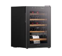 HYE 20 Bottle/62L Wooden Shelf Wine Cooler, Black - RF01WC20B31
