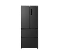 HYE American Fridge Freezer - French Door American Style Fridge Freezer, No Frost, 403L Freestanding Design, Quiet 37 dB Operation, Fan Cooling, Family Size Storage, Black - RF01AMFD403B07