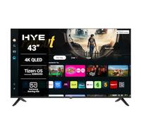 HYE 43" QLED Smart TV - 4K Ultra HD, Samsung Tizen OS & Gaming Hub, Black | Apple AirPlay, Alexa & Bixby Voice Control, HDR, Bluetooth, WiFi, 3x HDMI - Perfect for Streaming, Gaming & Entertainment