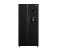 HYE 444L American Fridge Freezer, Total No Frost, Water Dispenser, Black - RF01AMWD460B03