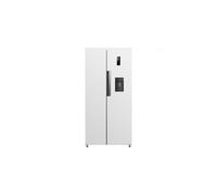 HYE American Fridge Freezer - Side By Side American Style Fridge Freezer With Water Dispenser, No Frost, 444L Freestanding Design, Low Noise (39dB), Bright White Finish - RF01AMWD460W03