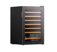 HYE 48 Bottle/130L Wooden Shelf Wine Cooler, Black - RF01WC48B31