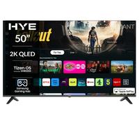 HYE TV - Smart TV, 50" Screen Size, 2K Resolution, QLED Technology, Apple AirPlay, Samsung Tizen OS & Gaming Hub, Versatile Connectivity, Black, Perfect For Streaming, Gaming & Entertainment