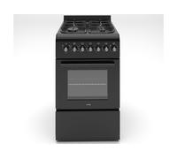 HYE 50X60 Free Standing Dual Fuel Cooker, Matte Black - C01FS50G17