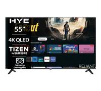 HYE 55 Inch Frameless QLED 4K UHD Smart Display With Wi-Fi, Bluetooth, HDMI & USB - Sleek Flat-Screen For Living or Bedroom - 55" TV 55QLEDS2008 [2025]