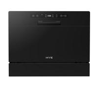 HYE 55cm Table Top 6 Place Settings Dishwasher - Black - DW016TTB25