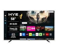 HYE 58" QLED Smart TV - Stunning 2K Full HD Display, Tizen OS, Apple AirPlay & Gaming Hub | Ideal for Live Television, Streaming & Gaming | Frameless Design with Wall Bracket - 58QLEDS1008