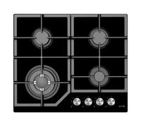 HYE 60 x 60 Built-In 4 Burner Gas Hob - Black - C01GH60G28