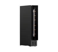 HYE 7 Bottle/22L Wooden Shelf Wine Cooler, Black - RF01WC7SB31