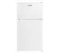 HYE 88L Under Counter Fridge Freezer - 63L Fridge & 25L Freezer, White Freestanding Mini Fridge, Energy-Efficient 167 kWh/year, Quiet 41 dB, LED Interior, Reversible Door - RF01UCFF88W23