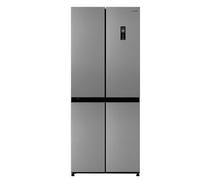 HYE American Fridge Freezer, 418L Freestanding Double Door Fridge Freezer with Fast Freeze, LED Lighting & Adjustable Shelves - Silver, No Frost, Quiet 40dB. - RF01AMCD430S03