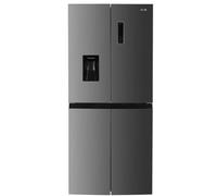 HYE American Fridge Freezer 419L - No Frost, Double Door, Fridge Freezer American Style with Water Dispenser, Slim Depth Inox French Door Design, Quiet 39dB Large Capacity - RF01AMWD419S01